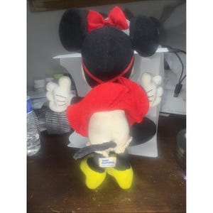 Vintage 1982 Minnie Maus Plüsch aus Tokyo Disneyland 11 "Mit beweglichen Armen Bild 4
