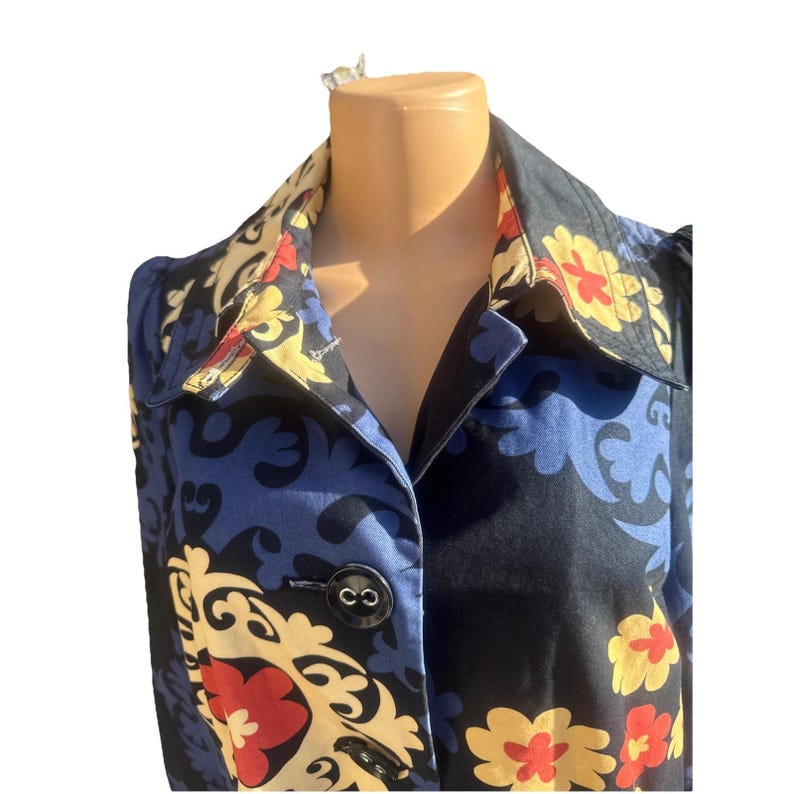 Anthropologie Bica Cheia Floral Medallion Whimsical Swing Jacket Coat Women S image 2