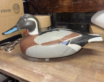 Vintage D-9-R Victor Duck Decoy MFG 1967 door Woodstream Co., VS Lititz, Penna, VS