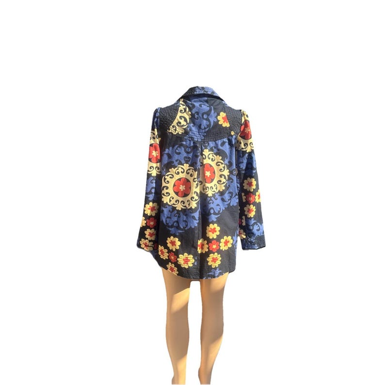 Anthropologie Bica Cheia Floral Medallion Whimsical Swing Jacket Coat Women S image 3