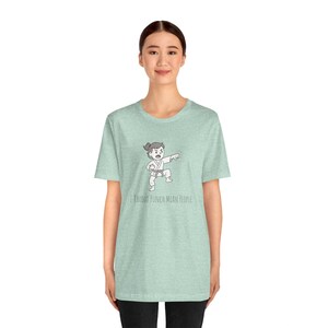 I Throat Punch Mean People Shirt: Funny Karate Tee image 3