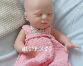 Muñeca bebé reborn de 13 pulgadas, realista, recién nacida, de silicona, de cuerpo completo, 1,5 kg.