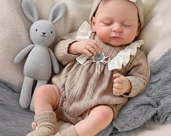 Muñeca bebé renacida de silicona realista de 16 pulgadas, recién nacida, hecha a mano, con peso de 3 libras para coleccionar.