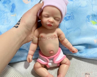 Bebé renacido de silicona completa, muñeca recién nacida realista de silicona de 10 pulgadas, bebé de arte coleccionable, el mejor regalo de cumpleaños para ella