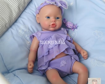 Muñeca bebé renacida de silicona de cuerpo completo de 30 cm, realista, con boca abierta, ideal para San Valentín.