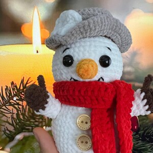 Snowman Crochet Pattern PDF, Cute Amigurumi Christmas Toy Tutorial, Winter Amigurumi Toy PDF