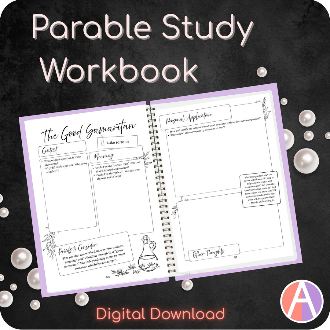 Parable Study Workbook - Etsy