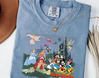 Comfort Color® Walt Disneyworld Shirt, Vintage 90’s Disney World Magic Kingdom Shirt, Disney Mickey And Friends Shirt, Retro Disney Shirt