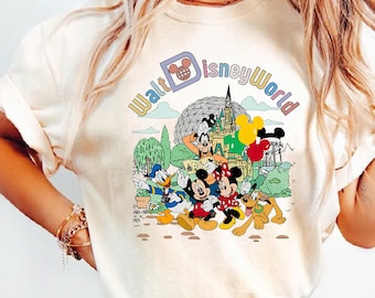 Retro Walt Disneyworld Comfort Colors Shirt, Vintage Disneyworld Shirt, Mickey And Friends Shirt, Retro Disney Shirt, Disney 2026 Trip Tee