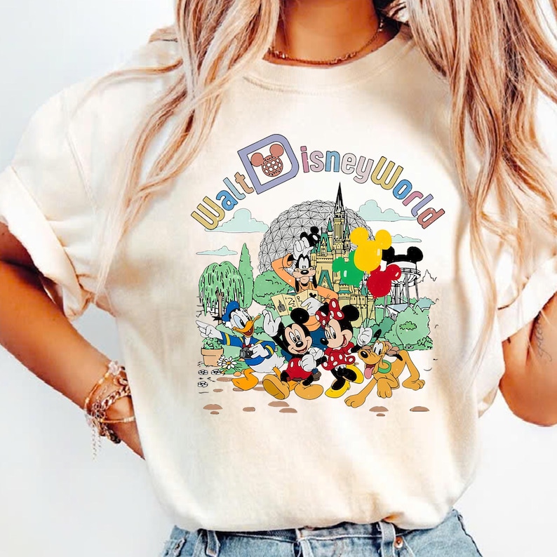 Retro Walt Disneyworld Comfort Colors Shirt, Vintage Disneyworld Shirt, Mickey And Friends Shirt, Retro Disney Shirt, Disney 2026 Trip Tee bild 1