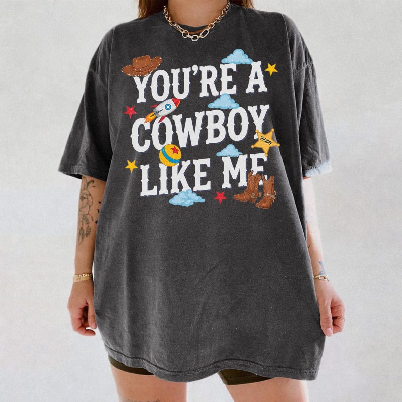 Vintage Tay Story Shirt, You're A Cowboy Like Me Shirt, Toy Story 5 Shirt, WDW Disneyland Family Vacation Trip Tee, Disney Pixar Fest Shirt image 2
