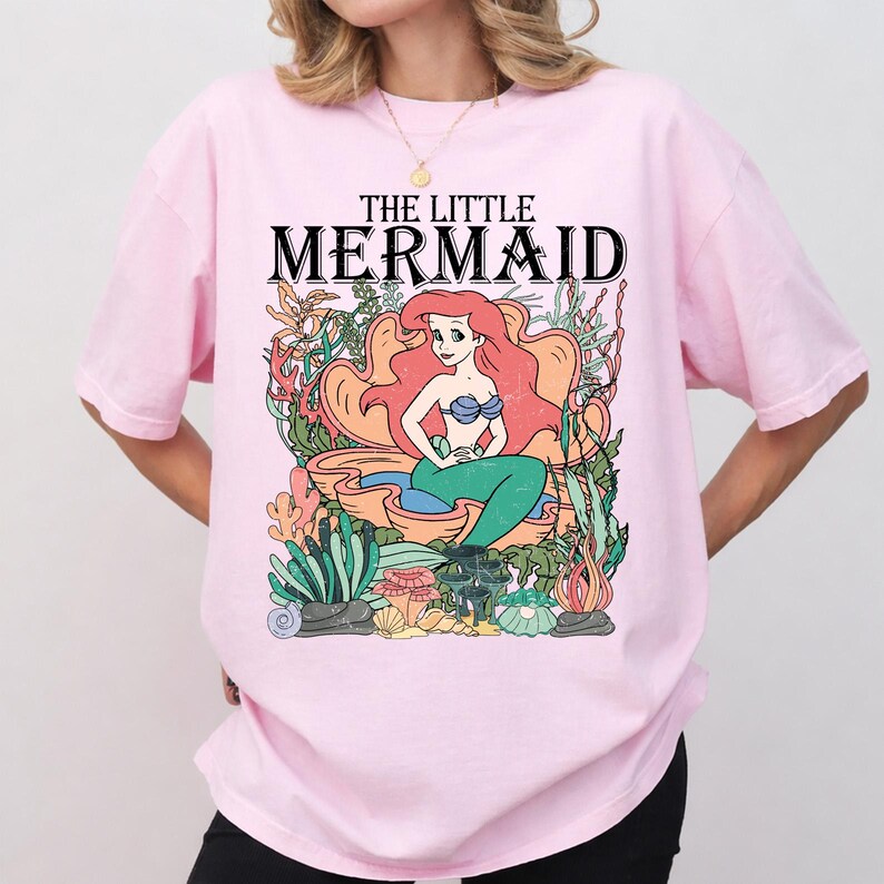 Retro Vintage Ariel The Little Mermaid Shirt, Ariel Mermaid Shirt, Vintage Retro Ariel Shirt, Ariel Flounder Shirt, Disney Princess Shirt bild 8