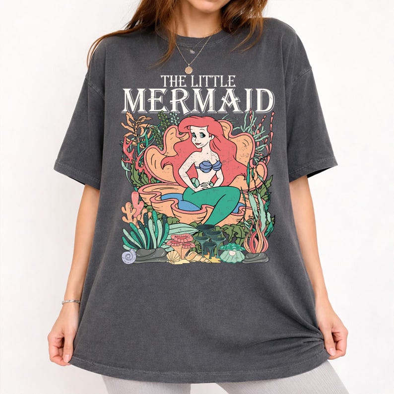 Retro Vintage Ariel The Little Mermaid Shirt, Ariel Mermaid Shirt, Vintage Retro Ariel Shirt, Ariel Flounder Shirt, Disney Princess Shirt bild 4