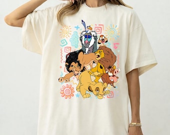 Comfort Colors Retro 90s Disneyland Lion King Simba And Timon Shirt, Vintage Lion King Shirt, Hakuna Matata Shirt, Disneyland Trip Shirt
