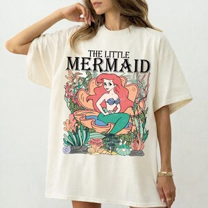 Retro Vintage Ariel The Little Mermaid Shirt, Ariel Mermaid Shirt, Vintage Retro Ariel Shirt, Ariel Flounder Shirt, Disney Princess Shirt bild 1