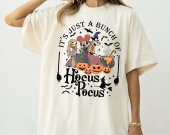 Comfort Colors Disney Halloween Hocus Pocus Shirt, Mickey and Friends Halloween Shirt, Spooky Season Shirt,Pumpkin Shirt, Disney Spooky Tee