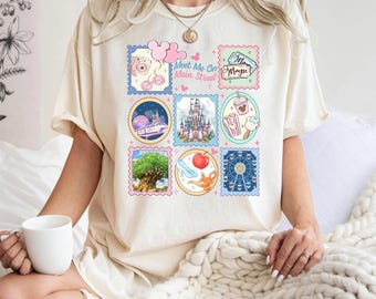 Meet Me On Main Street Comfort Colors TShirt, Magic Kingdom Tshirt, Main Street Theme Park Tee, Disney Family Trip Matching 2026 Shirt