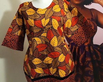 Chic and vibrant Ankara short dress.