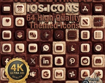 Samt Faden App Icons | 4K Strukturiert | Gemütliche Ästhetik | iOS 18+ Startbildschirm