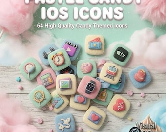 Pastell Süßigkeiten App Icons | Ton Stil iOS Theme (Digitaler Download)