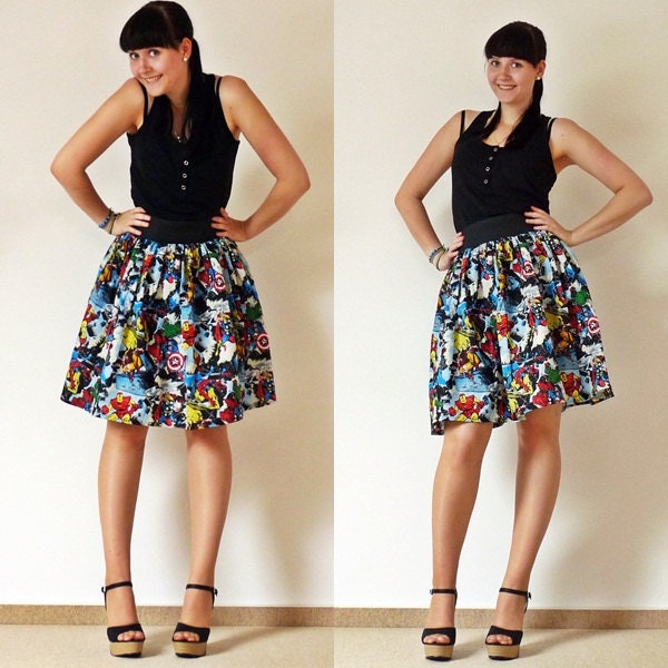 The Avengers High Waisted Skirt