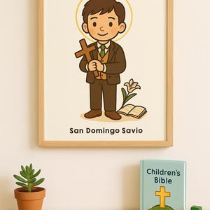 Saint Dominic Savio Catholic Art: Inspirational Kids Poster (PDF) - Etsy