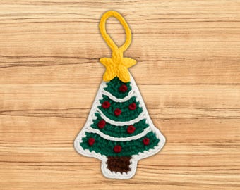 Mini Weihnachtsbaum Ornament Häkelanleitung • Einfache Weihnachtsdekoration • PDF Anleitung
