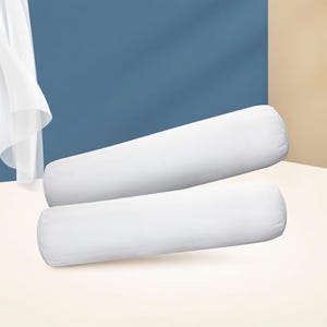 Handmade Bali Bolster Pillow, Siliconized Fiber, Soft Long Sleeping Pillow