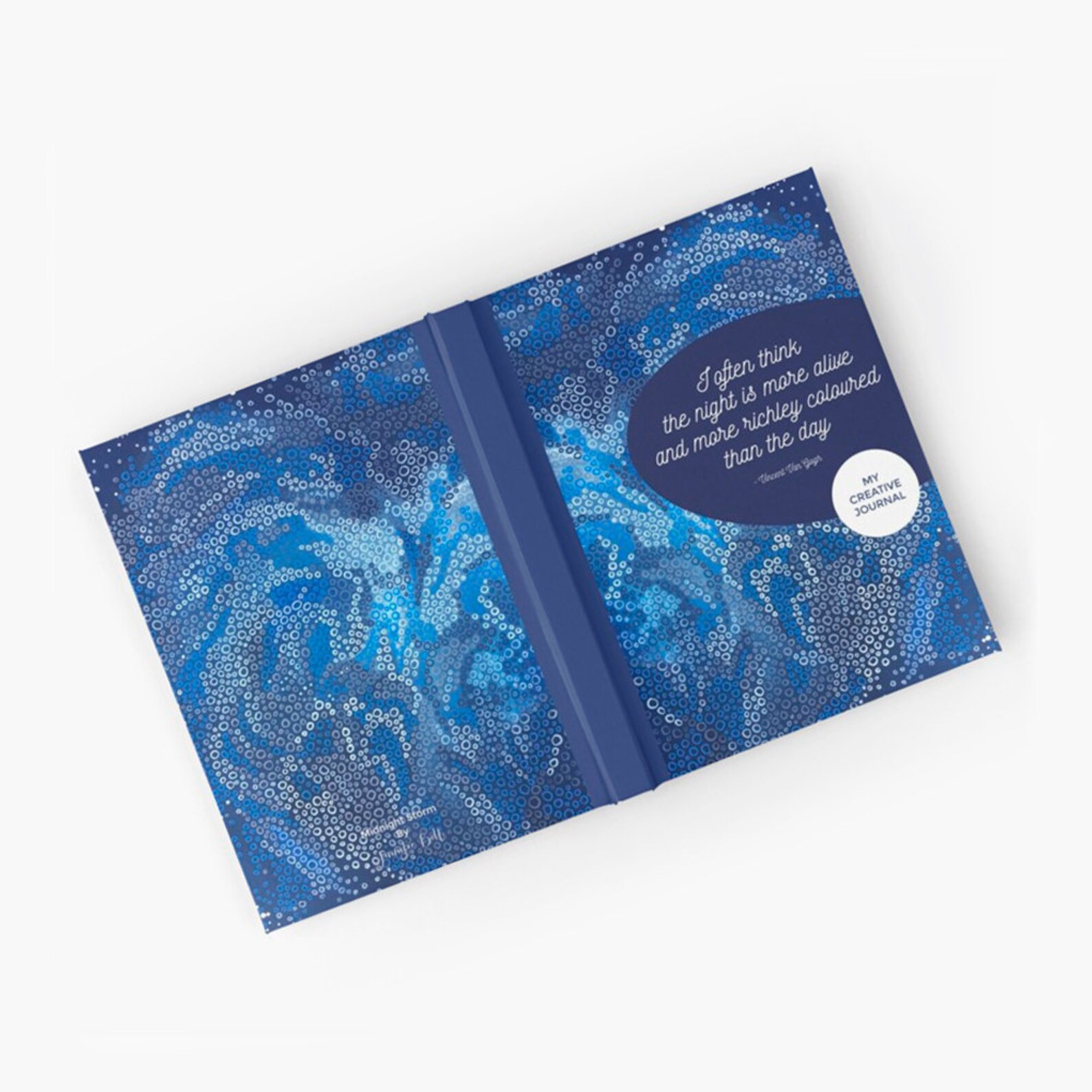 Blank Art Journal With Abstract Art Cover and Inspirational Etsy