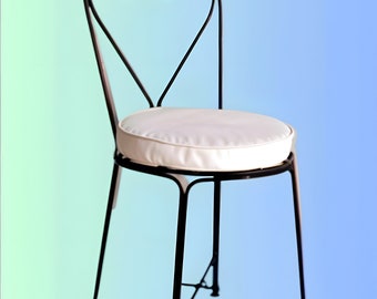 Chaise de jardin en fer forgé "Cœur Rustique" - Fabrication artisanale française