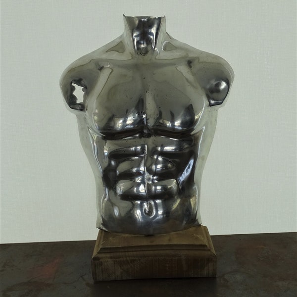 SCULPTURE BUSTE  HOMME en fonte d'aluminium