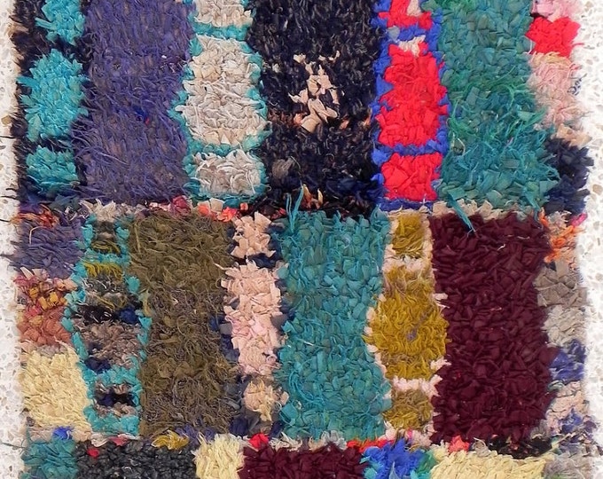 Moroccan Carpet Boucherouite Etsy