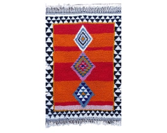 215X150 cm 7'0"x 4'9" BO56065 Beni ourain, Beni ouarain, Benirug, 100% wool berber rug, visit our 900 choices at moroccan-berber-rugs.com