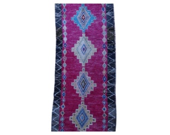 350X145 cm 11'5"x4'8" L46053 , large BOUCHEROUITE berber rug , boucharouette, moroccan rug visit our 900 choices at moroccan-berber-rugs.com