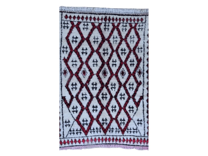 230X170 cm 7'5x 5'5 BOA54027 Beni ourain, Beni ouarain, Benirug, 100% wool berber rug, visit our 900 choices at moroccan-berber-rugs.com image 1