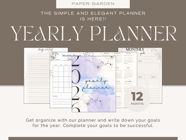 Yearly Planner Templates for 2026 - Etsy