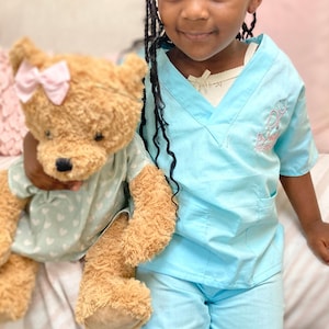 Personalized Doctor Costume, Kids Scrubs, White Coat, Lab Coat, Scientist, Surgeon, Vet, Dress Up, Pretend Play, Toddler