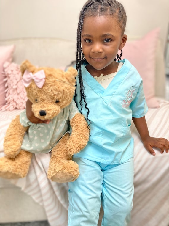 Scrubs Child Doctor Lab Coat Personalized Doctor Costume, Kids