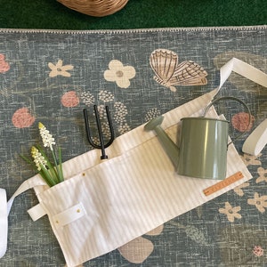 Personalized Gardening Waist Apron, Women&#39;s, Men’s, Girls, Boys, Kids, Adult, Matching,Spring, Fall, Cotton, Farm Market