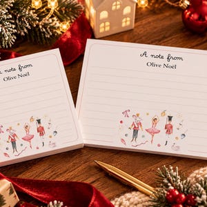 Personalized Nutcracker Ballet Notepad, Custom Name Christmas Stationery (Physical)