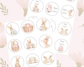 Easter Cupcake Toppers Printable | Easter Party Decor | Instant Download PDF