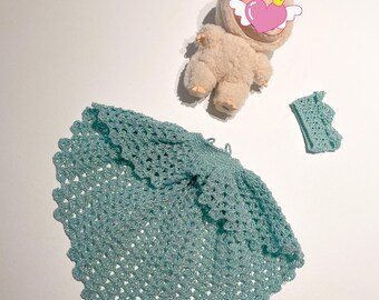Handgemachtes gehäkeltes Prinzessinnen Kleid Outfit für Plüschpuppen Das Monster Geburtstag Jahrestag Thanksgiving Weihnachtsgeschenk für Freund Puppenliebhaber