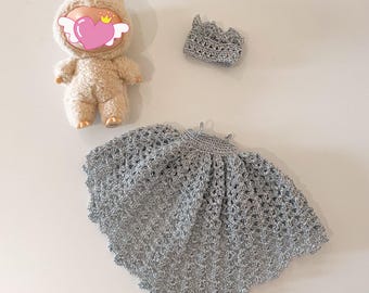Handgemachtes gehäkeltes Prinzessinnen Kleid Outfit für Plüschpuppen Das Monster Geburtstag Jahrestag Thanksgiving Weihnachtsgeschenk für Freund Puppenliebhaber
