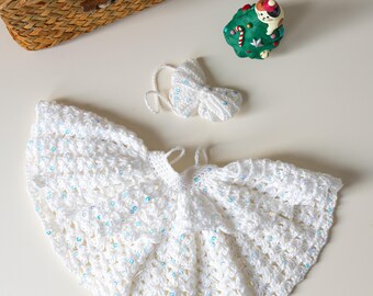 Handgemachtes gehäkeltes Prinzessinnen Kleid Outfit für Plüschpuppen Das Monster Geburtstag Jahrestag Thanksgiving Weihnachtsgeschenk für Freund Puppenliebhaber