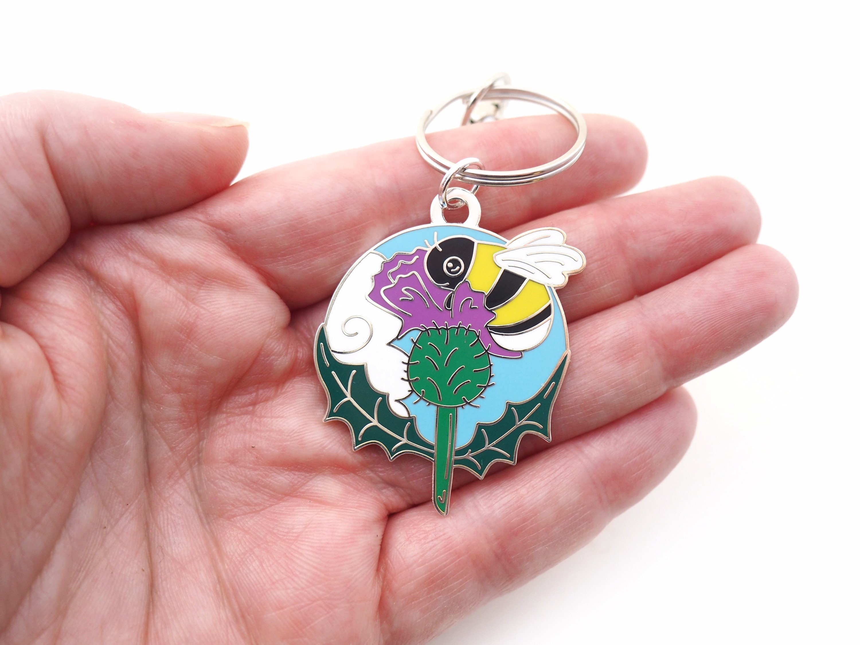 Keyring Cloud and Raindrop Small Gift Idea Cute Keychain Accessory 
