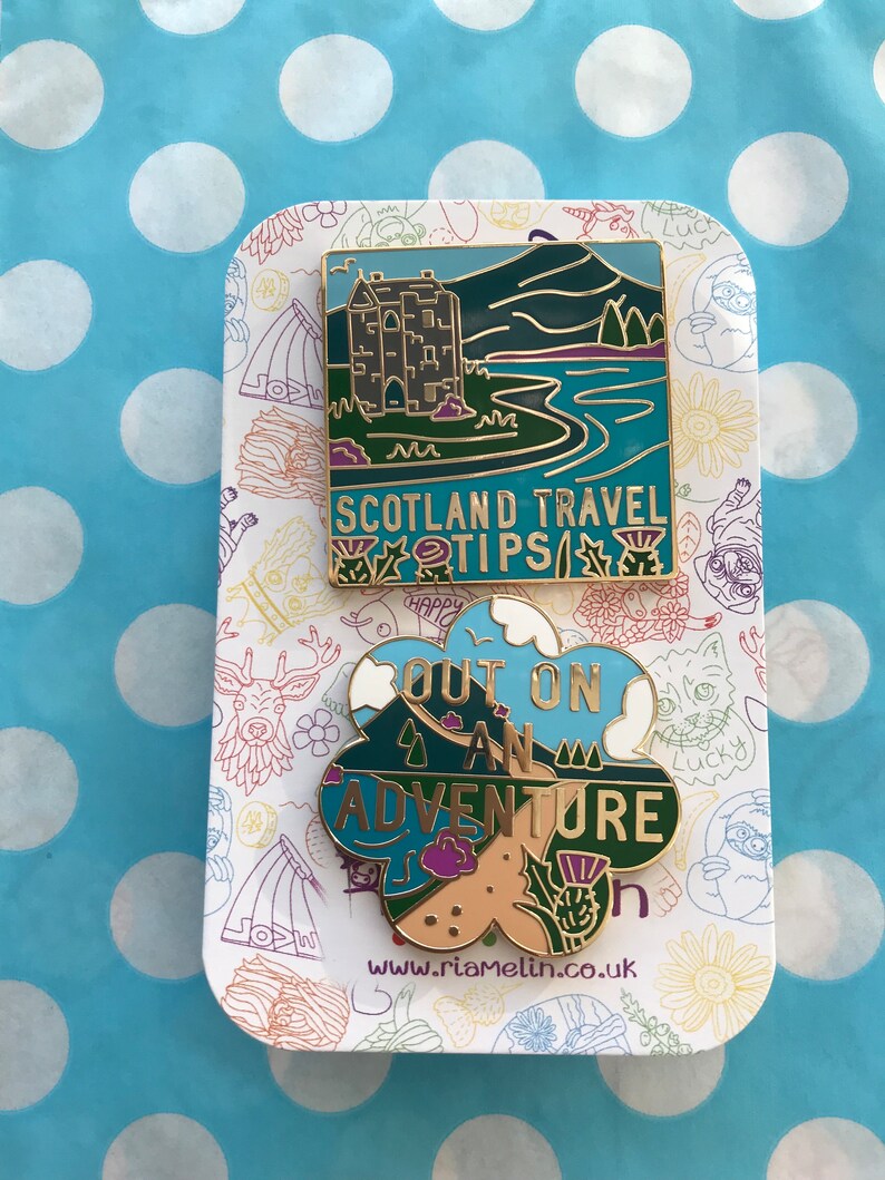 Scotland Travel Tips enamel pin. image 9