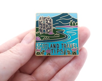 Scotland Travel Tips enamel pin.