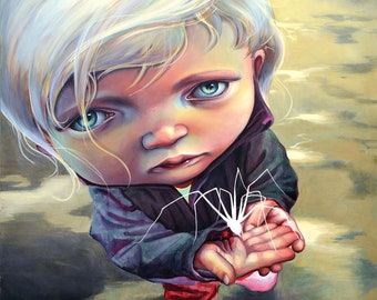 Limited edition Giclee print "A sacrifice"  pop surrealism, popart, lowbrow art, juxtapoz, new contemporary, urban art