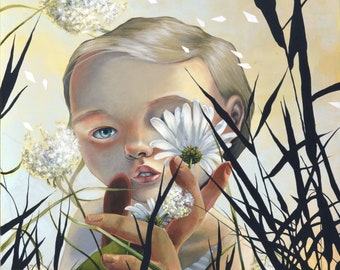 Limited Edition pop-surrealistische gicleeprint: 'een tijdelijk einde'