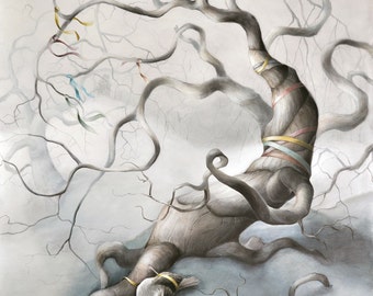 Limited Edition gicleeprint: griezelige popsurrealistische kunst
